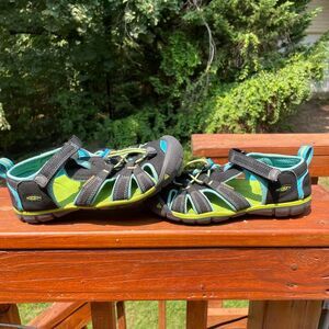 Keen Youth 3 Seacamp II CNX‎ Black Blue Green Water Play Sandals